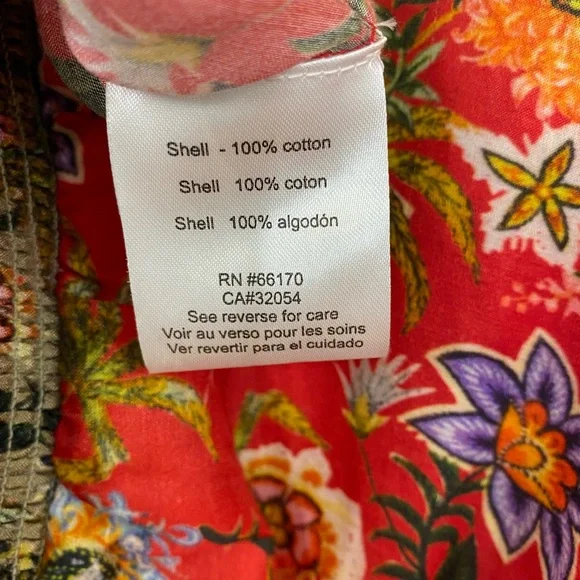 Nikasha Red Floral Toscana Tie Back Peasant Blouse - Picture 6 of 9